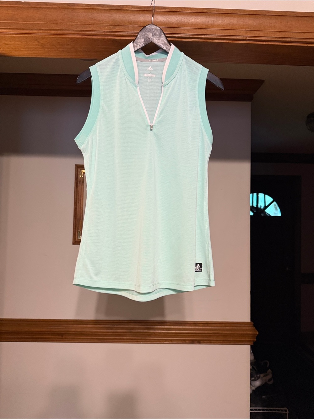adidas Mint Sleeveless Zip-Front Active Tank